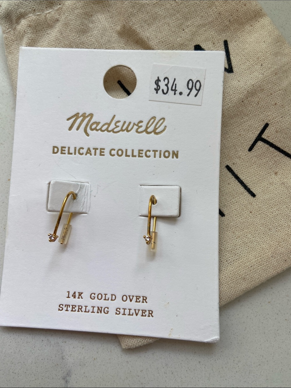 Madewell Delicate 14K Gold Over Sterling Silver Drop Earrings - Gold